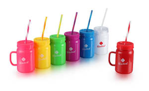 Vasos de Plástico Transparente Cuadrados de 16 Onzas con Asas, Tapas y Pajitas, Vasos para Niños y Adultos, para Fiestas y Uso Diario - Product Image 4