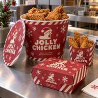 Boîte d'emballage personnalisée pour sandwichs de Noël, boîte en papier pour café à emporter, conteneur d'emballage pour boulangerie, fournisseur de services alimentaires