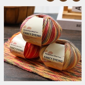 <span class=keywords><strong>Pelote</strong></span> de fil mélangé fantaisie teint en arc-en-ciel, épaisseur moyenne, pour tricot à la main DIY : pulls, écharpes, bonnets - Product Image 4