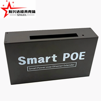 Boîtier en alliage d'aluminium noir imprimable par sérigraphie, taille standard pour boîtier d'équipement d'extension PoE (Power Over Ethernet)
