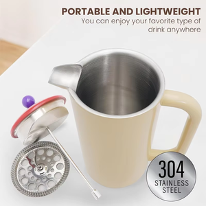 Nouveau design <span class=keywords><strong>percolateur</strong></span> à café professionnel en acier inoxydable <span class=keywords><strong>percolateur</strong></span> meilleure cafetière à double paroi - Product Image 3