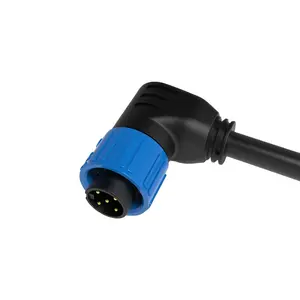 Jnicon Unique Design M16 90 degree waterproof connector Hot Sale IP67 Circular 3pin Waterproof Wire cable plug Connector