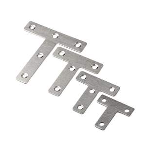 Connecteur à angle plat en T, fixation personnalisée en acier inoxydable, support de réparation de meubles - Product Image 1