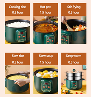 Casseroles électriques multifonctionnelles intelligentes alimentées par USB Casserole et cuiseur à vapeur Mini marmite antiadhésive pour boîtier en plastique de camping-car