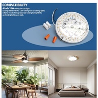 Module LED de remplacement pour ventilateur de plafond 18W 120V 3 CCT Dimmable CRI 90 Élevé