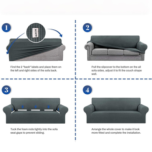 Couch <strong>Cover</strong> Checker <strong>Sofa</strong> <strong>Covers</strong> Elastic Dustproof Protector <strong>Stretch</strong> Slipcovers <strong>Sofa</strong> <strong>Cover</strong> - Product Image 3