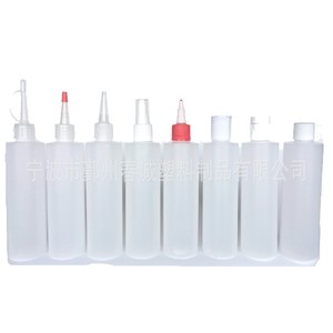 ขวดพลาสติก HDPE 75 มล. ขวดกาว 24 ฟันพร้อมฝาสีแดงและหัวฉีดแหลมสำหรับบรรจุภัณฑ์ทั่วไป - Product Image 1