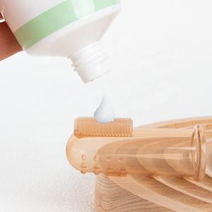 <span class=keywords><strong>Brosse</strong></span> à dents pour bébé en silicone souple Gloway Oem sans BPA, résistante à 120 degrés, pour l'apprentissage de la propreté des doigts, 6 à 12 mois - Product Image 5