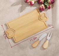 Planches à charcuterie en bambou de petite taille les plus vendues, mini-planches à fromage avec couteaux et fourchettes pour les fêtes à domicile