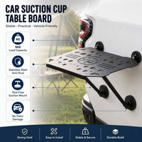 Plateau de camping latéral pour voiture en acier à haute teneur en carbone, pliable sans outil, pour hayon de SUV, 500x450mm, charge 5kg