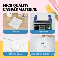 Lot de 12 sacs de rangement en toile personnalisables par sublimation 31*37CM, sacs de courses vierges pour sublimation