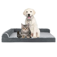 Lit orthopédique pour chien Aston BD-FL3020 Luxury Extra Large Cooling, pour grands chiens, avec côtés amovibles, housse lavable, mousse haute résistance