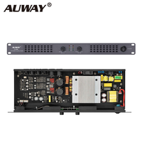 Amplificateur audio numérique professionnel AUWAY E-2500 2 canaux en métal, classe D, 800W 4 Ohm, protection multi-mode, pour home cinéma et petits événements en direct