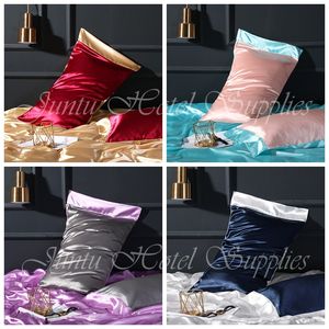 Ensemble de taies d'oreiller en soie de mûrier naturelle de luxe, couture écologique, personnalisable, couleurs mélangées, rafraîchissant, plié - Product Image 2