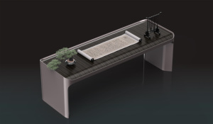 Neuer chinesischer Stil Kalligraphytisch aus Massivholz einfacher kreativer Lern-/Haushalts-Computertisch - Product Image 3