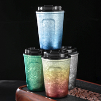 Mug kopi Titanium murni, Tumbler kopi vakum Titanium dinding ganda, desain klasik untuk bepergian