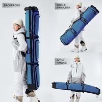Échantillon Gratuit - Sac de Voyage Rembourré Haut de Gamme en Cuir Véritable Imperméable pour Ski et Snowboard à Double Roulettes