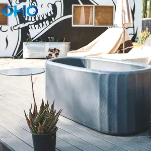 OHO Hot Sale Kunden spezifische Größe Drops titch Aufblasbare tragbare Eiswanne Barrel Bath Pool Kalt therapie Plunge Eisbad Recovery Pod