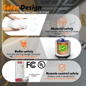 BAFAN Sauna de Vapor Eléctrica portátil moderna para 2 personas con luz roja para uso doméstico - Product Image 4