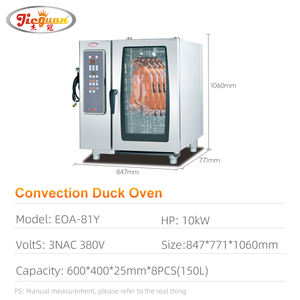 เตาอบเป็ดไฟฟ้าแบบตั้งโต๊ะ (สแตนเลส, ระบบพ่นไอน้ำ) เหมาะสำหรับร้านอาหารเอเชียเพื่อทำเป็ดปักกิ่งกรอบ - Product Image 6