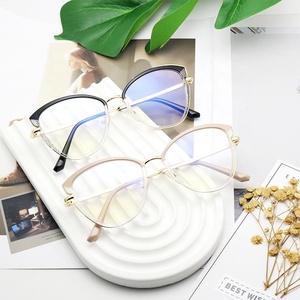 <span class=keywords><strong>Gafas</strong></span> bicolor con bloqueo de luz azul para mujer, anteojos con montura óptica, Anti Ojo de gato, a la moda - Product Image 1