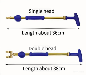 LGII Quick Connect High Low Pressure Valve <b>Set</b> Red Blue Ball Valve Brass Adapter for AC Refrigerant Service Tools - Product Image 2