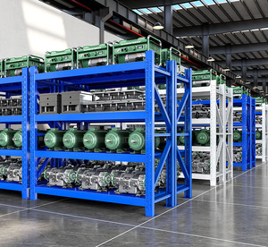 Système de rack d'entrepôt réglable à usage moyen et lourd Supports d'empilage sélectifs Rayonnage de palettes pour dalles multicouches - Product Image 5