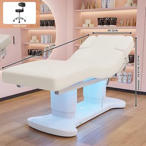 Meja elektrik perawatan medis Salon, Meja pijat Spa, perawatan medis elektrik, tempat tidur kecantikan wajah, bulu mata melengkung, mewah, dapat disesuaikan, 4 Motor - Product Image 1