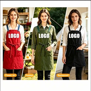 Delantal de Pana de Color Sólido Personalizado, Lavable <span class=keywords><strong>a</strong></span> Máquina, Ropa de Trabajo para Camareros de Restaurante, Baristas, Floristas, Reposterí<span class=keywords><strong>a</strong></span> Casera y Creaciones Hechas <span class=keywords><strong>a</strong></span> Mano - Product Image 4