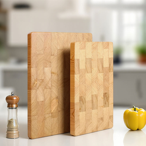 Recién llegado, tabla de cortar de madera de <span class=keywords><strong>alerce</strong></span> Rectangular con mango de acero inoxidable, bloque para servir frutas y verduras - Product Image 1