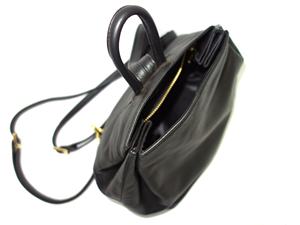 Venta al por mayor 100% Real Leather Ladies Bolso Negro con logotipo personalizado Forro de algodón Fac Precio - Product Image 3