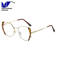 Vente chaude 2025 – Lunettes anti-lumière bleue œil de chat en métal massif de haute qualité, légères, pour femmes, vente en gros