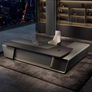 Mesa de oficina de Gerente Ejecutivo de diseño moderno de lujo, muebles de oficina ejecutivos de alto precio, escritorio MDF Boss, Material MDF suministrado en China - Product Image 3