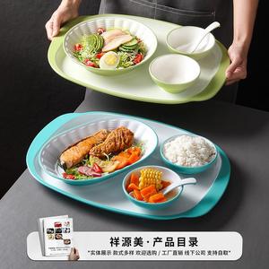 Platos de melamina Xiangyuan, platos comerciales para comida rápida, platos de imitación de porcelana para restaurante y hotel, para rollos de fideos de arroz fritos. - Product Image 2