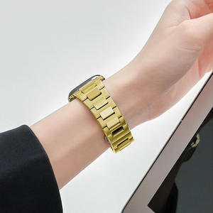 Pour IWatch 8/9/S10 pour Watch 8 Compatible Bracelet en acier inoxydable CHARM avec trois perles pour Edge Ultra 2 Design - Product Image 3