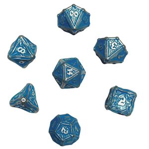 Polyhedral Zinc Alloy Dice Set 7-Piece Durable Party and <b>Entertainment</b> Theme Adult Board Game Dice with Customizable - Product Image 3