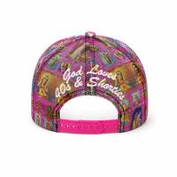 Gorra Trucker de Malla Personalizada con Figura Religiosa, Estilo Casual, para Playa, con Decoración de Diamantes de Imitación y Visera Curva