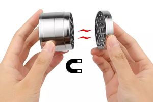 Molinillo para fumar de aluminio y aleación de zinc y metal de 4 capas con logotipo personalizado K1086, molinillo portátil de papel de 4 capas para embalaje - Product Image 3