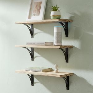 <span class=keywords><strong>Étagère</strong></span> <span class=keywords><strong>murale</strong></span> d'angle flottante en bois robuste à double niveau pour <span class=keywords><strong>cuisine</strong></span> et salle de bain, pour le rangement des épices - Product Image 1