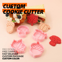 Automne récolte série plastique 2 pièces emporte-pièces citrouille feuille d'érable 3D dessin animé bricolage argile imprimé Biscuits
