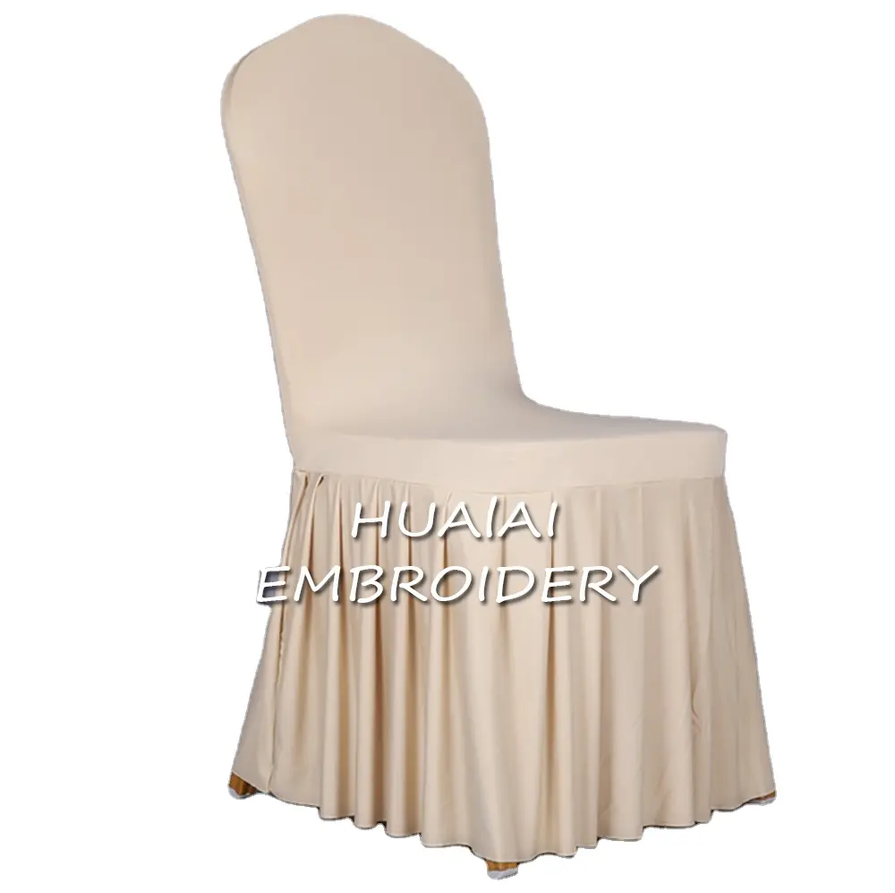 Solid Color stretch spandex chair chair skirt for wedding and banquet/dinning chair cover stretch slipcover