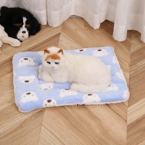 Custom Warm Thickened Fluffy Premium Dog <b>Blankets</b> Pet Coral Velvet Flannel Fleece Puppy Bed Mat Pad <b>Blanket</b> With Cute Paw Prints - Product Image 1