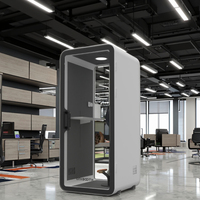 UNIBOOTH Cabine téléphonique insonorisée personnalisable en promotion, cabine silencieuse mobile pour appels privés, montage rapide, réduction du bruit