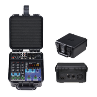 4-Kanal-Mischpult mit Leistungsverstärker, USB-Bluetooth-Soundkarte, Live-Streaming-Karaoke, Kleines DSP-Reverb-Effektgerät
