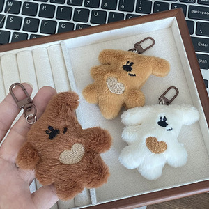 Llavero Colgante de Oso con Cabeza Inclinada en Forma de Corazón, Temática de Dibujos Animados, <span class=keywords><strong>para</strong></span> Mochila Escolar de Niñas, Accesorio de Moda, Venta Caliente - Product Image 1