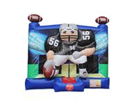 Château gonflable commercial de football avec toboggan pour extérieur, aire de jeux et parc