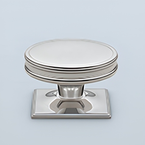 Poignée de meuble moderne en laiton antique, bouton rond avec plaque de fixation carrée, durable, pour tiroir de cuisine, porte, chambre, salle de bain - Product Image 5