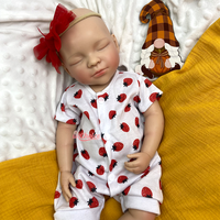 20 Zoll Bemalte Neugeborenen-Puppe, Badbare Silikon-Reborn-Puppe, Realistische Babypuppe, Handgefertigte Kunstpuppe, Fabriklieferung