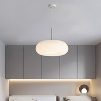 Plafonnier LED nordique créatif pour chambre à coucher, style moderne et minimaliste, blanc chaud, base en fer et acrylique, pour chambre principale