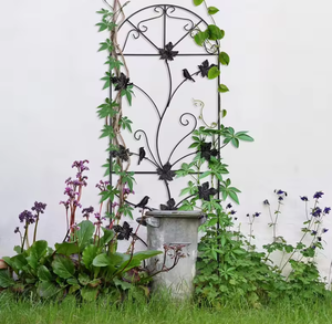 Treillis <span class=keywords><strong>de</strong></span> <span class=keywords><strong>jardin</strong></span> décoratif en métal à motif floral, support autoportant pour plantes grimpantes (roses, clématites, vigne) – Vente en gros - Product Image 4